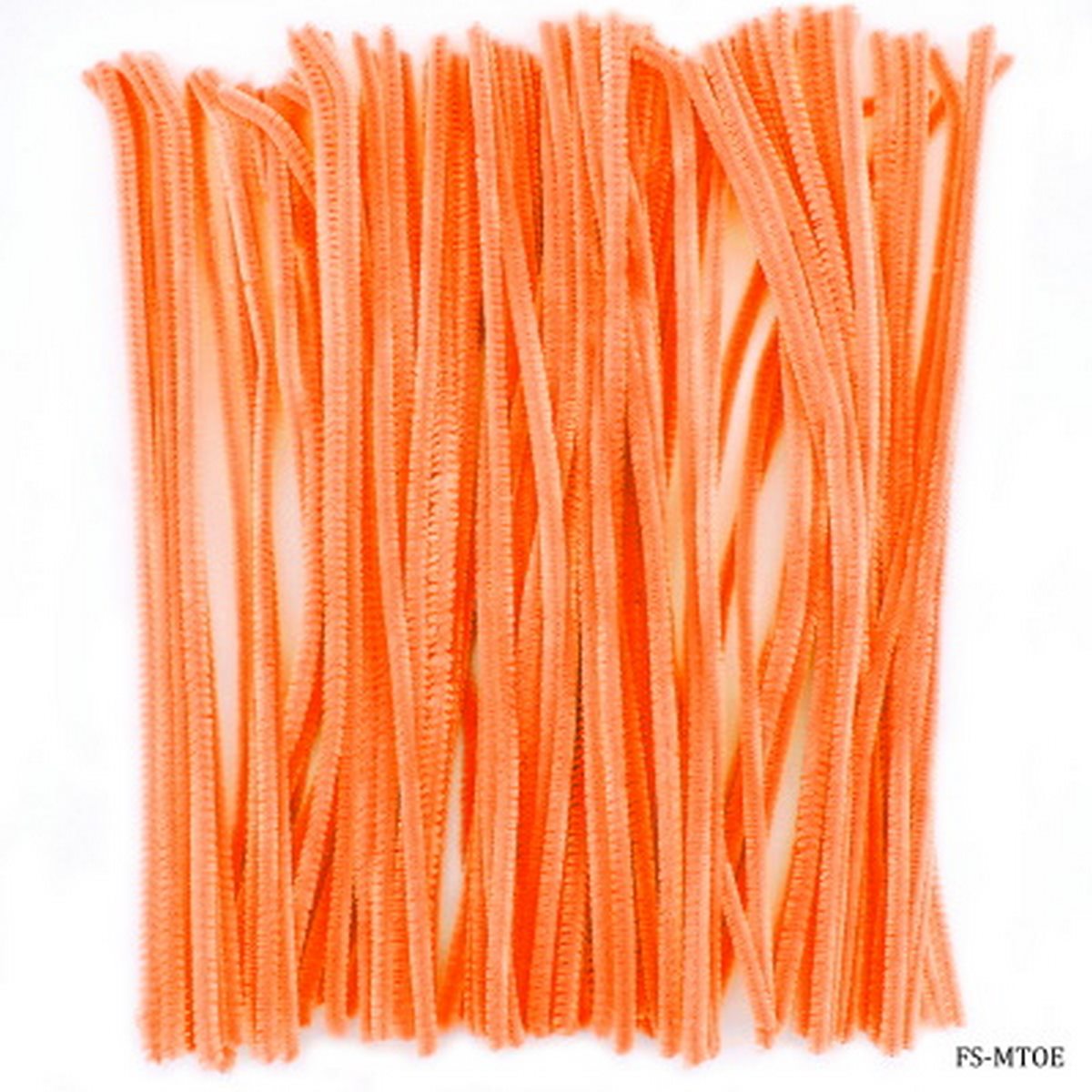 Gift To Love | Craft Pipe Cleaner | Color : Orange | Size : 7 Mm X 30 Cm | Pcs : 100 Pcs | Code : FS-MTOE