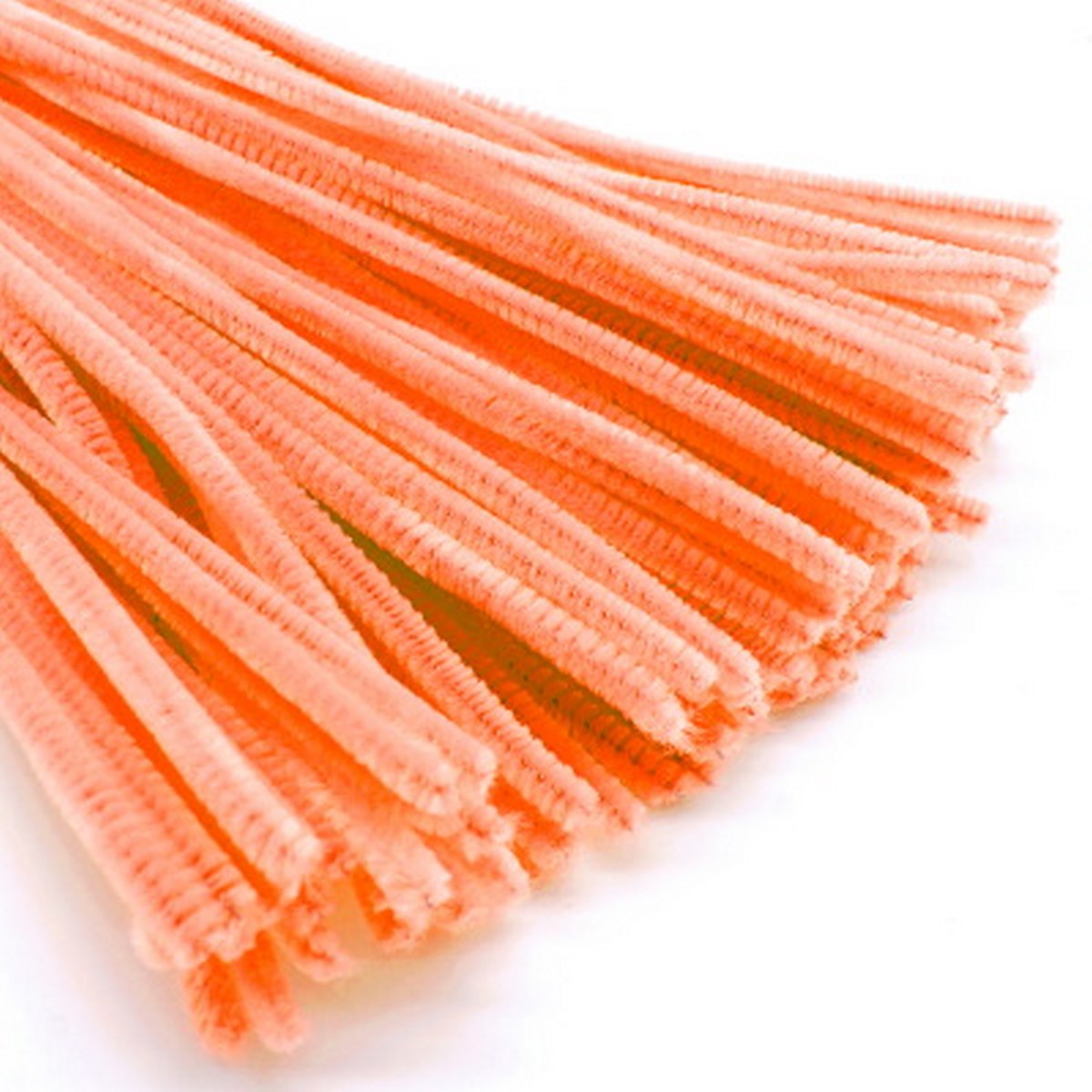 Gift To Love | Craft Pipe Cleaner | Color : Orange | Size : 7 Mm X 30 Cm | Pcs : 100 Pcs | Code : FS-MTOE