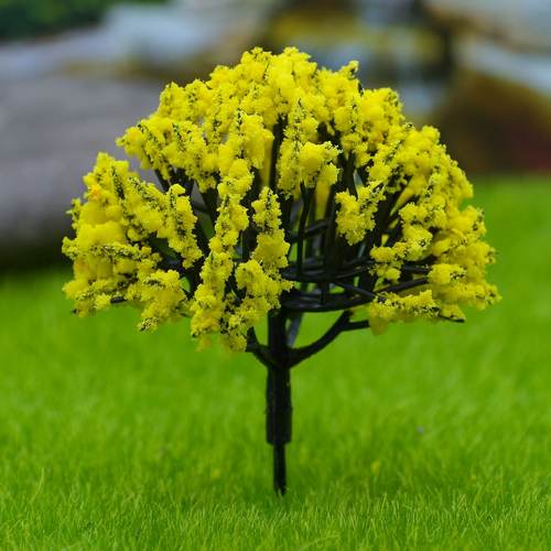 Gift To Love | Artificial Miniature Green & Yellow Tree 1pc | Code : FU-100GYW