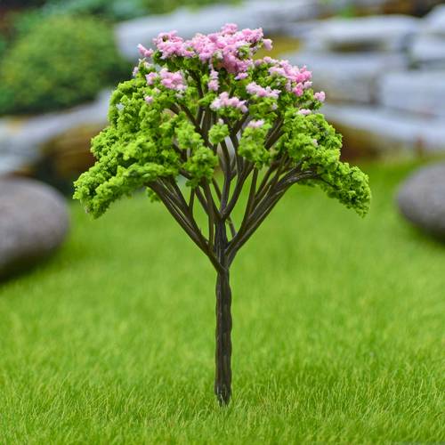 Gift To Love | Artificial Miniature Green & Light Pink Tree 1pc | Code : FU-120GLP