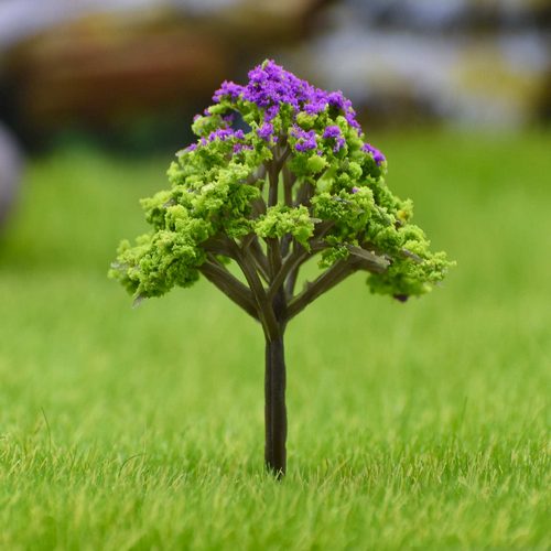 Gift To Love | Artificial Miniature Green & Purple Tree 1pc | Code : FU-60GPE