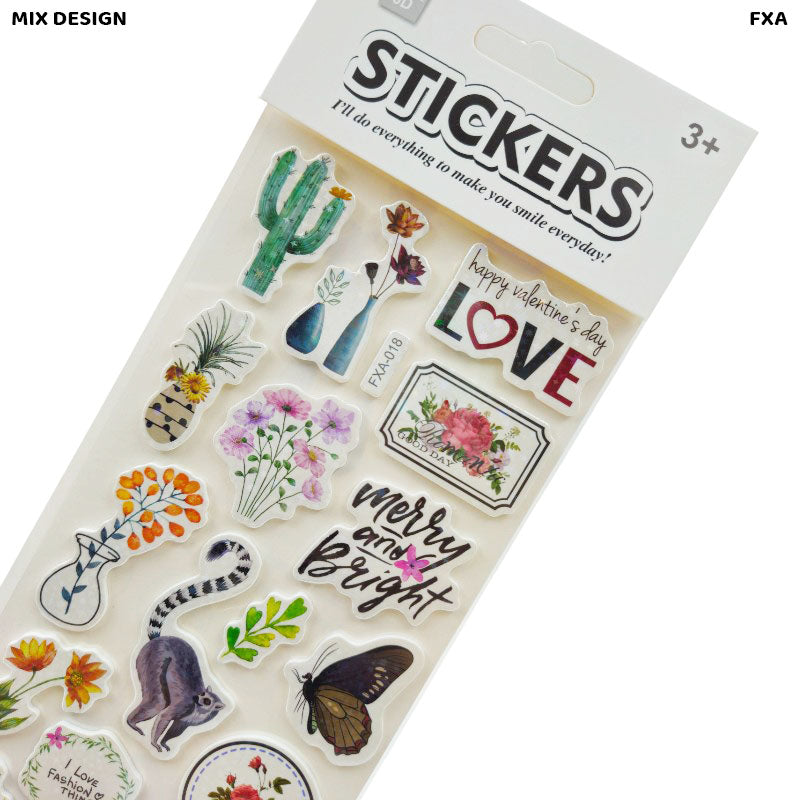 Gift To Love | Flash 3D Funny Cute Print Sticker | Code : FXA
