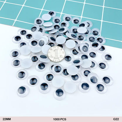 Gift To Love | Googly Eye Round | Size : 22 Mm | Pcs : 1000 Pcs | Code : G22