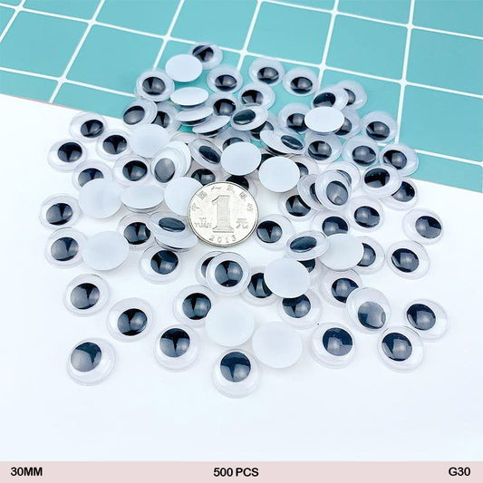 Gift To Love | Googly Eye Round | Size : 30 Mm | Pcs : 500 Pcs | Code : G30