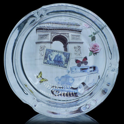 Gift To Love | Glass Ashtray Printed Round | Code : GAP-RD