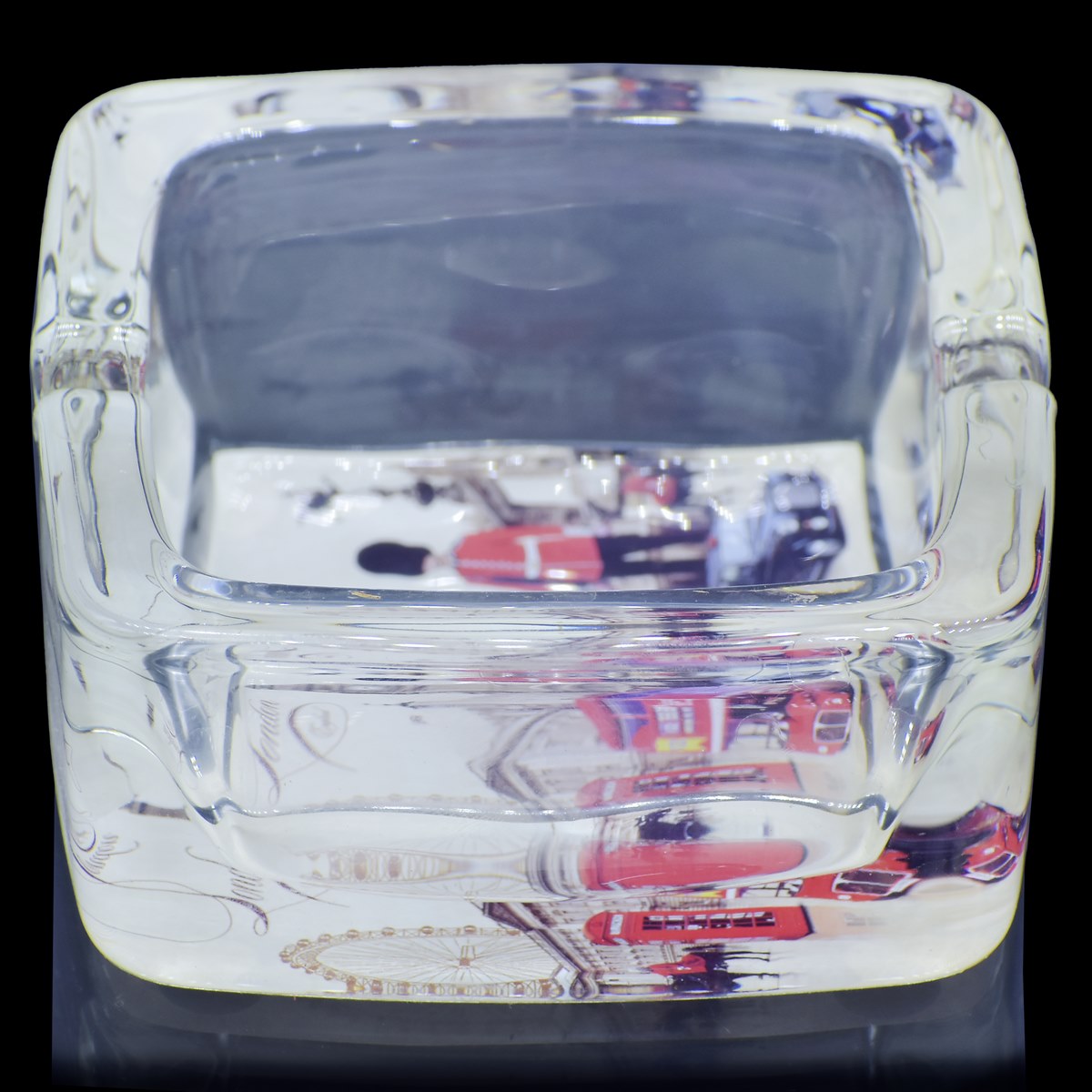 Gift To Love | Glass Ashtray Printed Square | Code : GAP-SQ