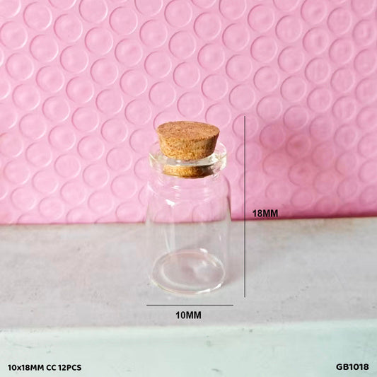 Gift To Love | Message Glass Bottle | Size : 10 Mm X 18 Mm | Pcs : 12 Pcs | Code : GB1018