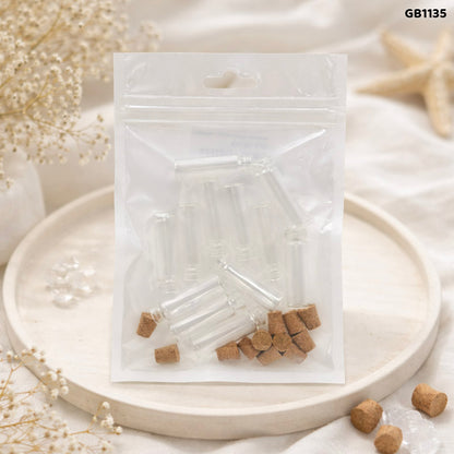 Gift To Love | Message Glass Bottle | Size : 11 Mm X 35 Mm | Pcs : 12 Pcs | Code : GB1135