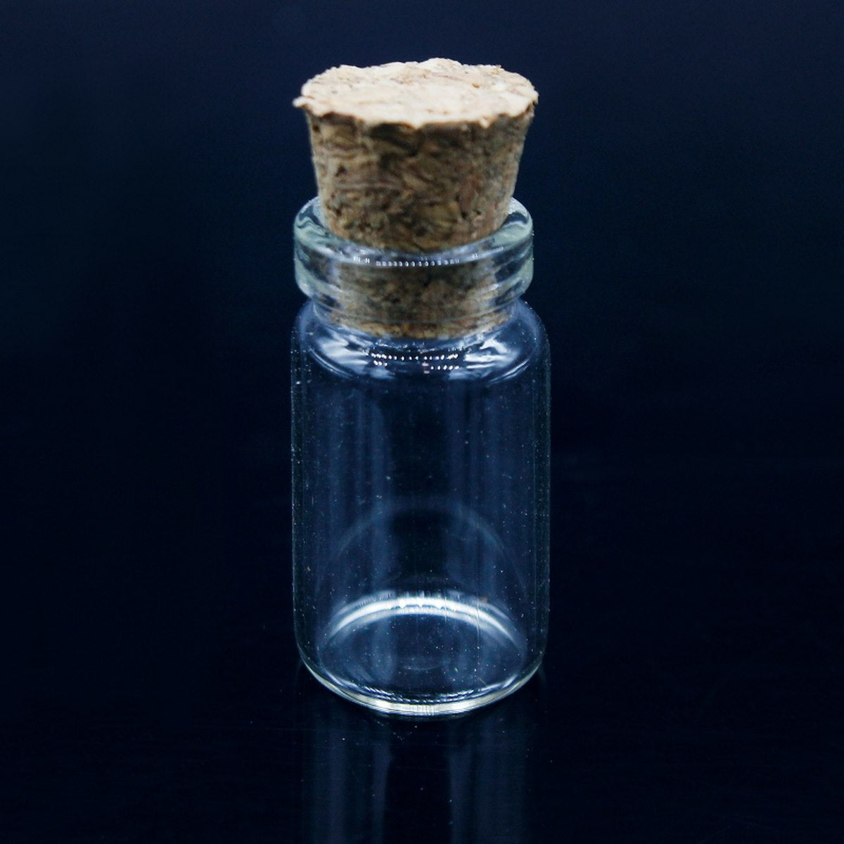 Gift To Love | Mini Glass Bottles With Cork | Size : 11 X 22 | Pcs : 18 Pcs Set | Code : GB11X22