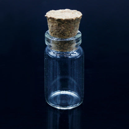 Gift To Love | Mini Glass Bottles With Cork | Size : 11 X 22 | Pcs : 18 Pcs Set | Code : GB11X22