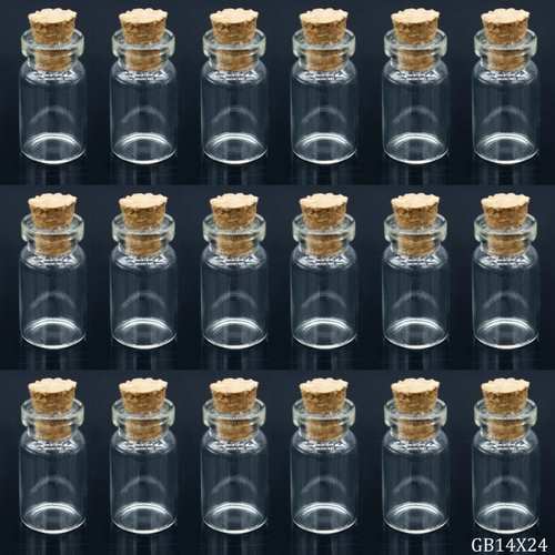 Gift To Love | Mini Glass Bottles with Cork 2ML 14x24 18pcs Set | Code : GB14X24