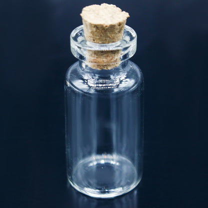 Gift To Love | Mini Glass Bottles With Cork | Size : 16 X 35 | Pcs : 10 Pcs Set | Code : GB16X35