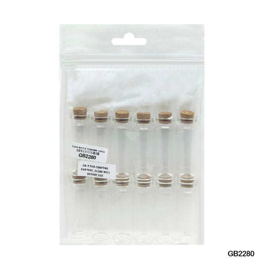 Gift To Love | Message Glass Bottle | Size : 22 Mm X 80 Mm | Pcs : 12 Pcs | Code : GB2280