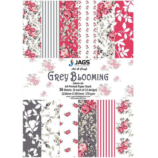 Gift To Love | Paper | Color : Grey | Size : A4 | Pcs : 36 Sheets | Code : GBA4X36