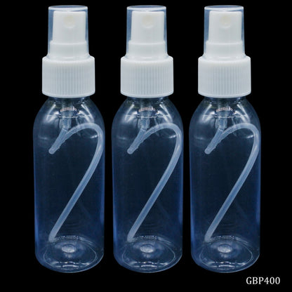 Gift To Love | Spray Bottle Plastic | Size : 4 Inch X 50 Ml | Pcs : 3 Pcs | Code : GBP400