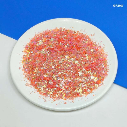 Gift To Love | Glittering Flakes | Color : Orange | Size : 20 Gm | Code : GF20O