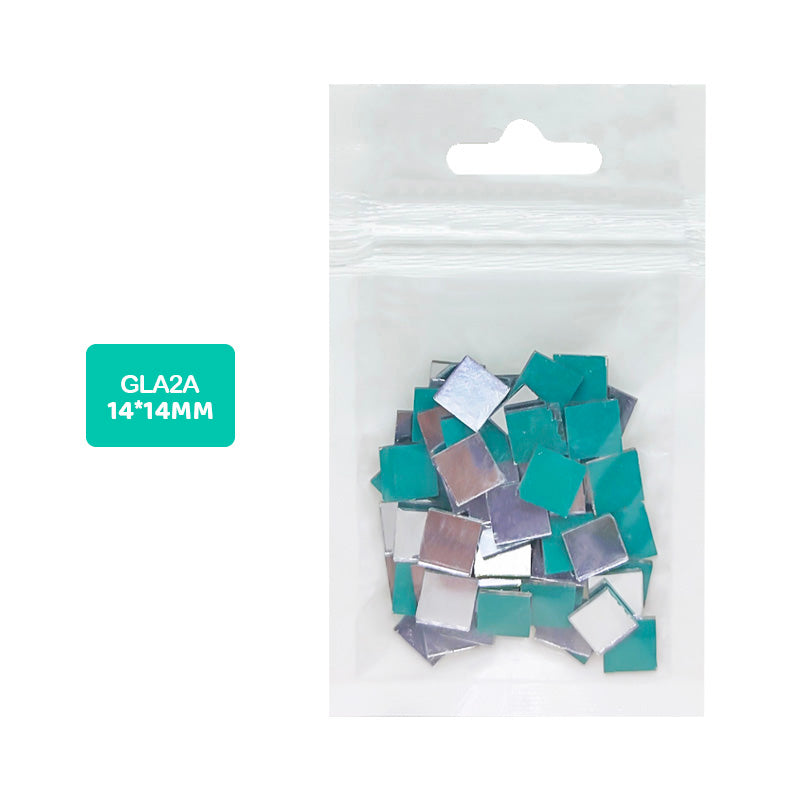 Gift To Love | Mirror Glass For Lippon Art Square | Size : 14 X 14 Mm | Code : GLA2A