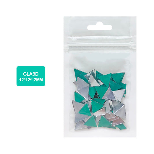 Gift To Love | Mirror Glass Triangle | Size : 12 Mm X 12 Mm X 12 Mm | Code : GLA3D