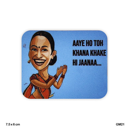 Gift To Love | Glitter Printed Fridge Magnet | Size : 6 X 7.5 Cm | Code : GM21