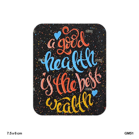 Gift To Love | Glitter Printed Fridge Magnet | Size : 6 X 7.5 Cm | Code : GM51
