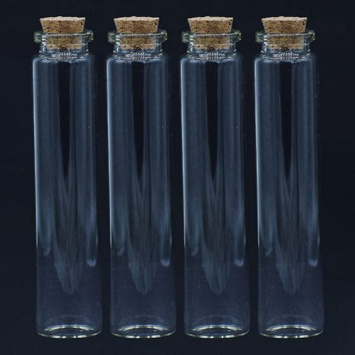Gift To Love | Mini Glass Bottles With Cork 4pcs Set 30ML 22*100MM | Code : GMB1000