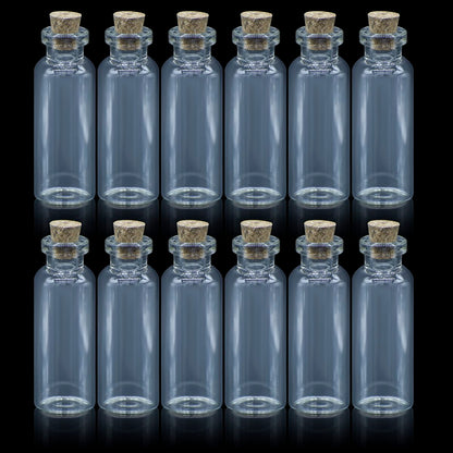 Gift To Love | Glass Messages Bottle | Size : 18 X 50 Mm | Pcs : 12 Pcs Set | Code : GMB18X50