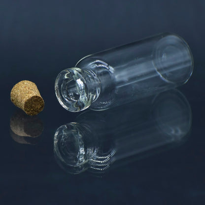 Gift To Love | Glass Messages Bottle | Size : 18 X 50 Mm | Pcs : 12 Pcs Set | Code : GMB18X50