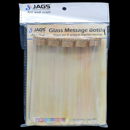 Gift To Love | Glass Messages Bottle | Size : 20 X 120 Mm | Pcs : 5 Pcs Set | Code : GMB20X120