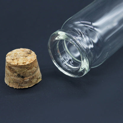 Gift To Love | Mini Glass Bottles With Cork | Size : 22 X 60 Mm | Pcs : 8 Pcs | Code : GMB600