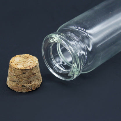 Gift To Love | Mini Glass Bottles With Cork | Size : 22 X 70 Mm | Pcs : 6 Pcs Set | Code : GMB700