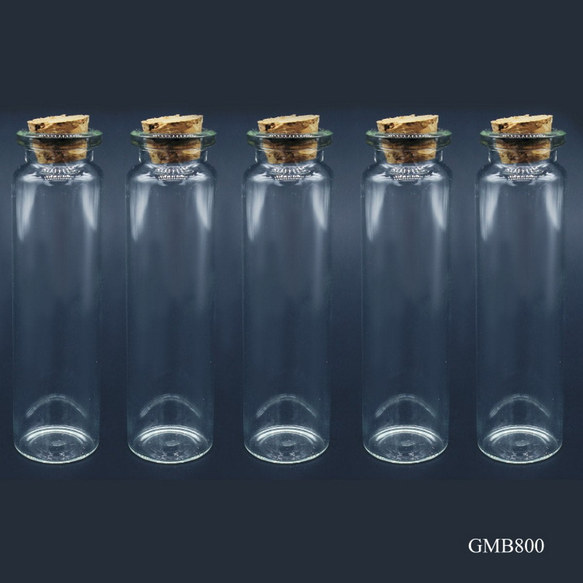 Gift To Love | Mini Glass Bottles With Cork | Size : 22 X 80 Mm | Pcs : 5 Pcs Set | Code : GMB800