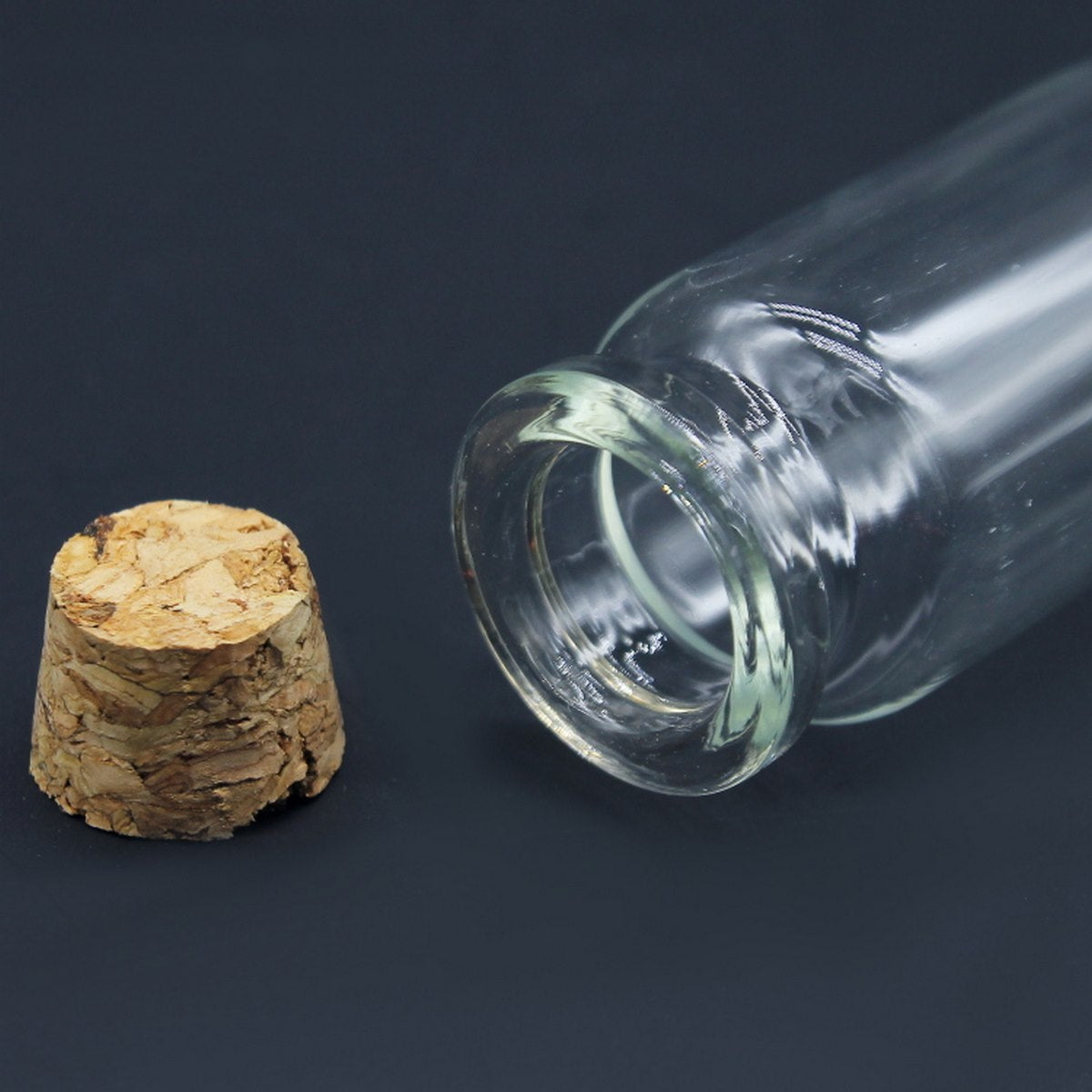 Gift To Love | Mini Glass Bottles With Cork | Size : 22 X 80 Mm | Pcs : 5 Pcs Set | Code : GMB800