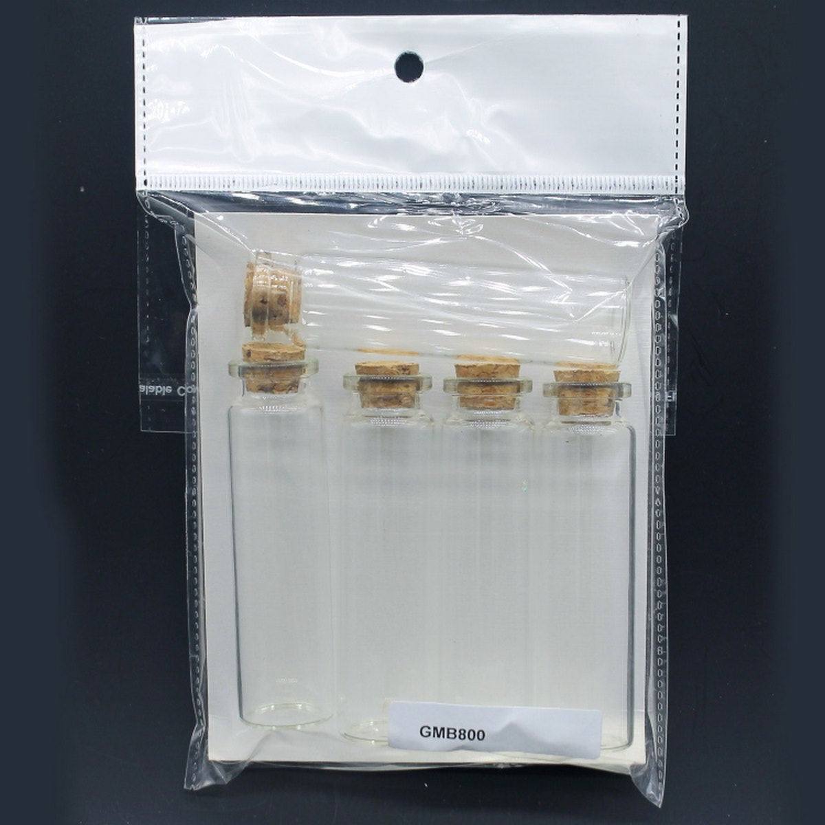 Gift To Love | Mini Glass Bottles With Cork | Size : 22 X 80 Mm | Pcs : 5 Pcs Set | Code : GMB800