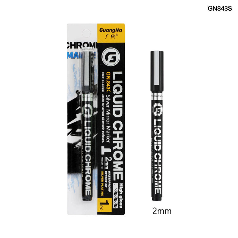 Gn843S Liquid Chrome Mirror Marker Silver 2Mm-Gift To Love-Art & Craft