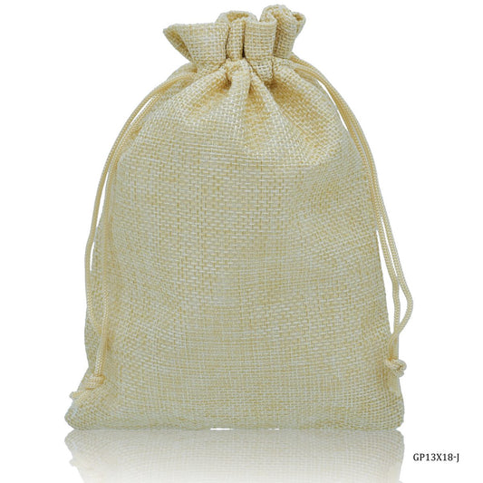 Gift To Love | Gift Pouch Cloth Jute | Size : 13 X 18 Cm | Pcs : 3 No | Code : GP13X18-J