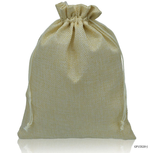 Gift To Love | Gift Pouch Cloth Jute | Size : 15 X 20 Cm | Pcs : 4 No | Code : GP15X20-J