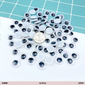 Gift To Love | Googly Eye Round | Size : 30 Mm | Pcs : 10 Pcs | Code : GR30