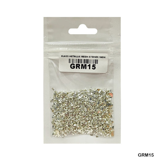 Gift To Love | Glass Metallic Resin Stones | Pcs : 10 Gm | Code : GRM15