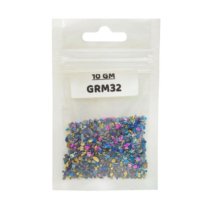 Gift To Love | Glass Metallic Resin Stones | Pcs : 10 Gm | Code : GRM32