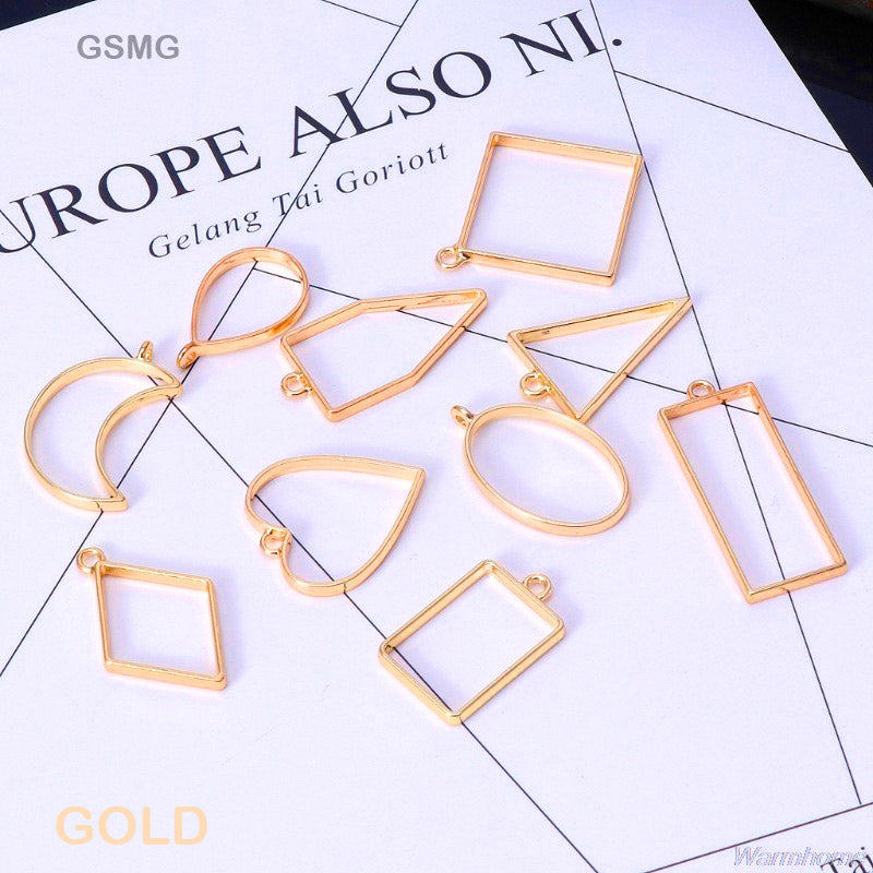 Gift To Love | Bezels Mix Shape Set | Color : Gold | Pcs : 10 Pcs | Code : GSMG