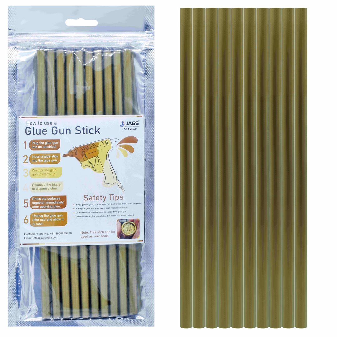 Gift To Love | Glue Stick Thin | Color : Golden | Size : 7 Mm X 20 Cm | Pcs : 10 Pcs | Code : GST10P-GD