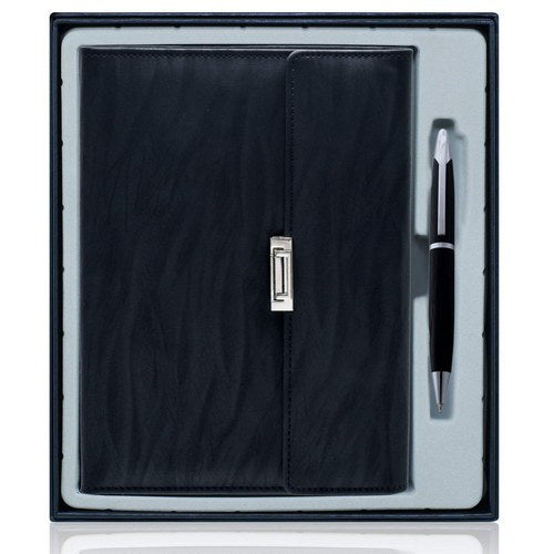 Gift To Love | Gifts Set Diary Look Clip With Ball Pen Black | Code : GSWD00-8