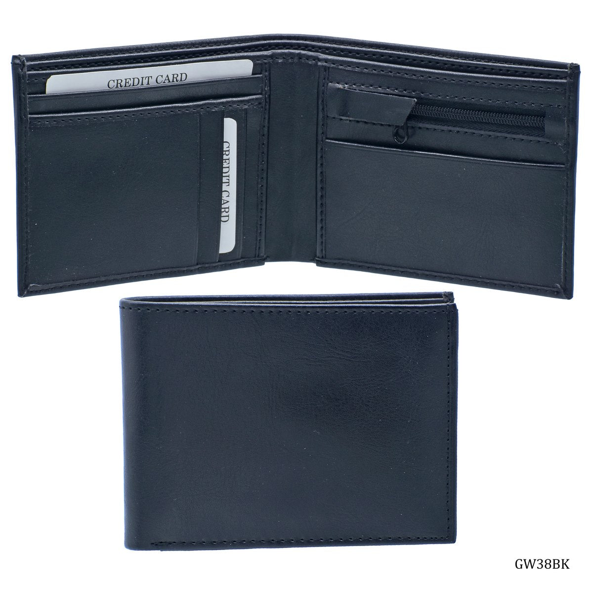 Gift To Love | Leatherette Gents Zip Wallet | Color : Black | Code : GW38BK