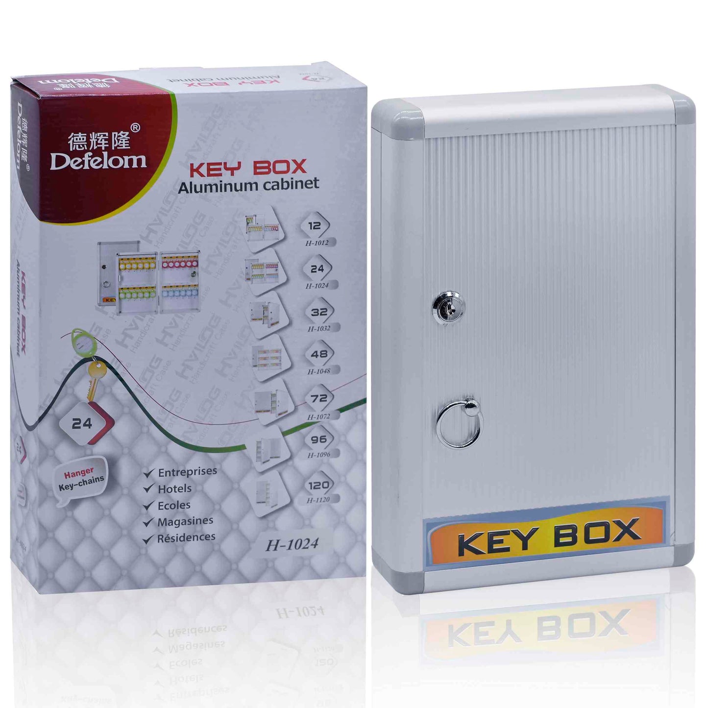 Gift To Love | Key Box Aluminum Cabinet | Pcs : 24 Keychain | Code : H-1024