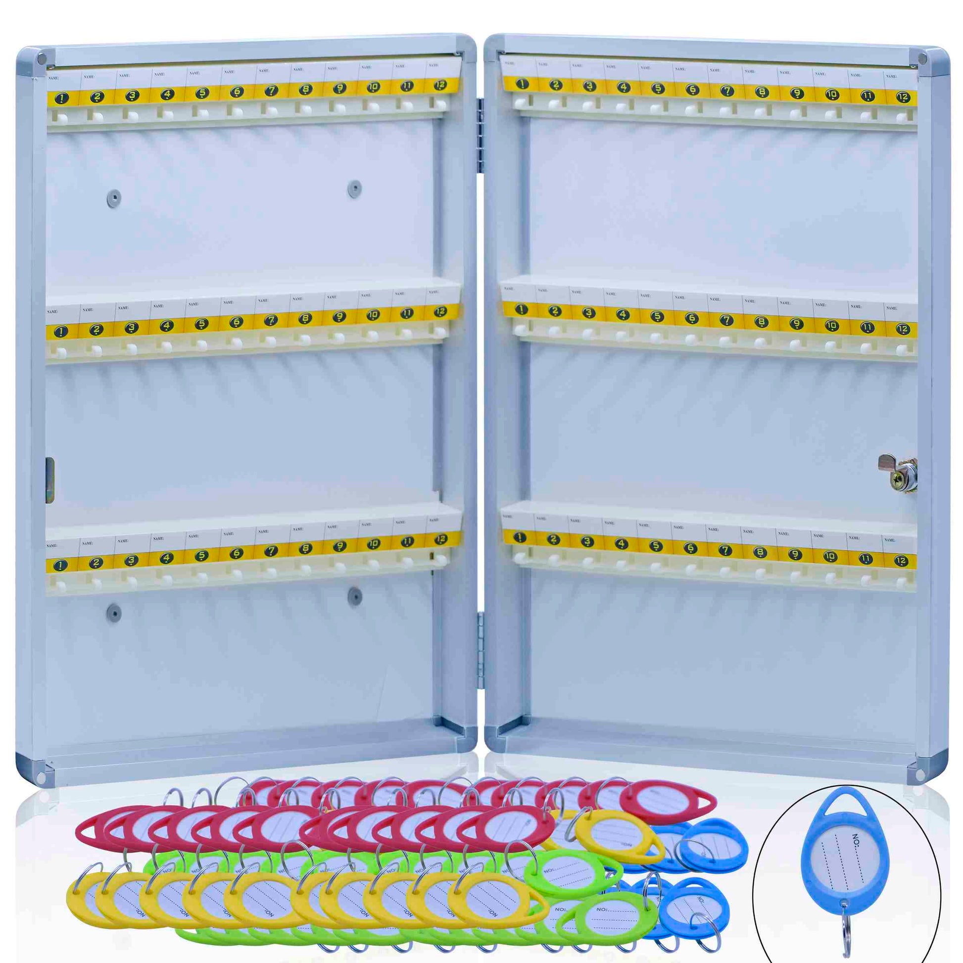 Gift To Love | Key Box Aluminum Cabinet | Pcs : 72 Keychain | Code : H-1072