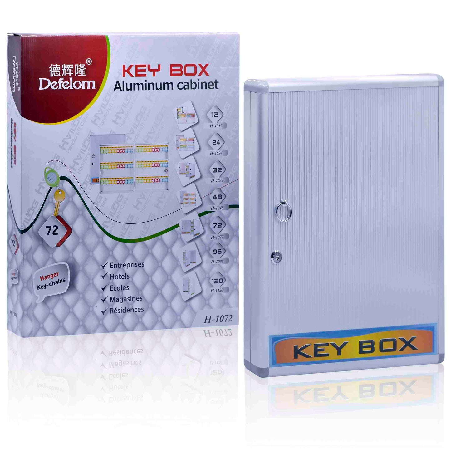 Gift To Love | Key Box Aluminum Cabinet | Pcs : 72 Keychain | Code : H-1072