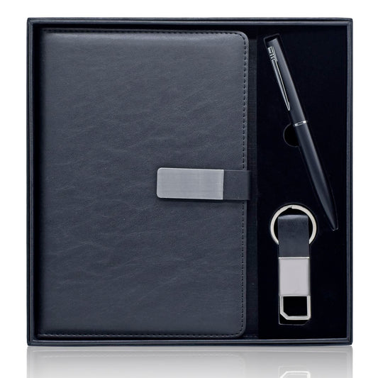 Gift To Love | Gifts Set Diary With Ball Pen Kitchen | Color : Black | Pcs : 3 In 1 | Code : H933BK