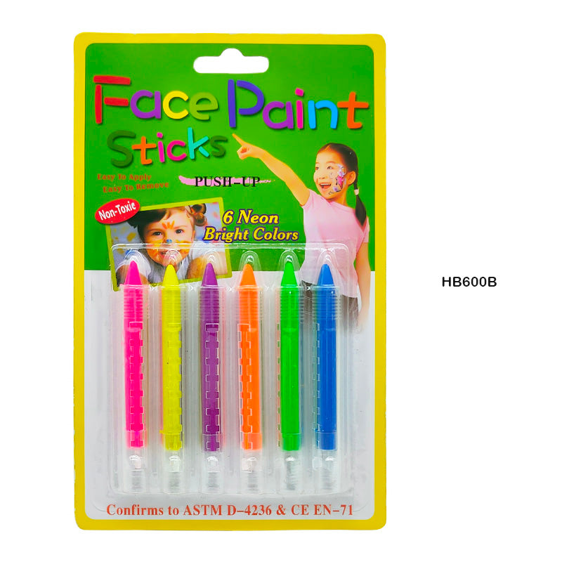 Gift To Love | Face Paint Stick | Color : Neon | Pcs : 6 Pcs | Code : HB600B