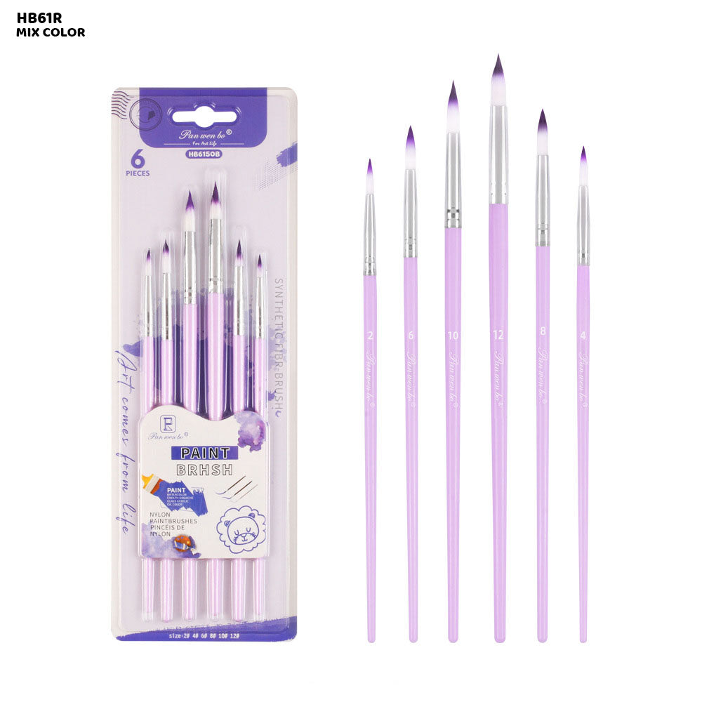 Gift To Love | Paint Brush Round | Pcs : 6 Pcs | Code : HB61R