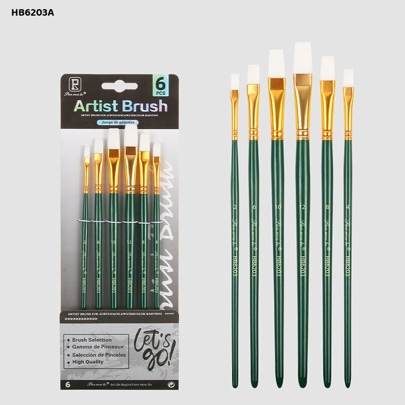 Gift To Love | Paint Brush Flat | Pcs : 6 Pcs | Code : HB6203A